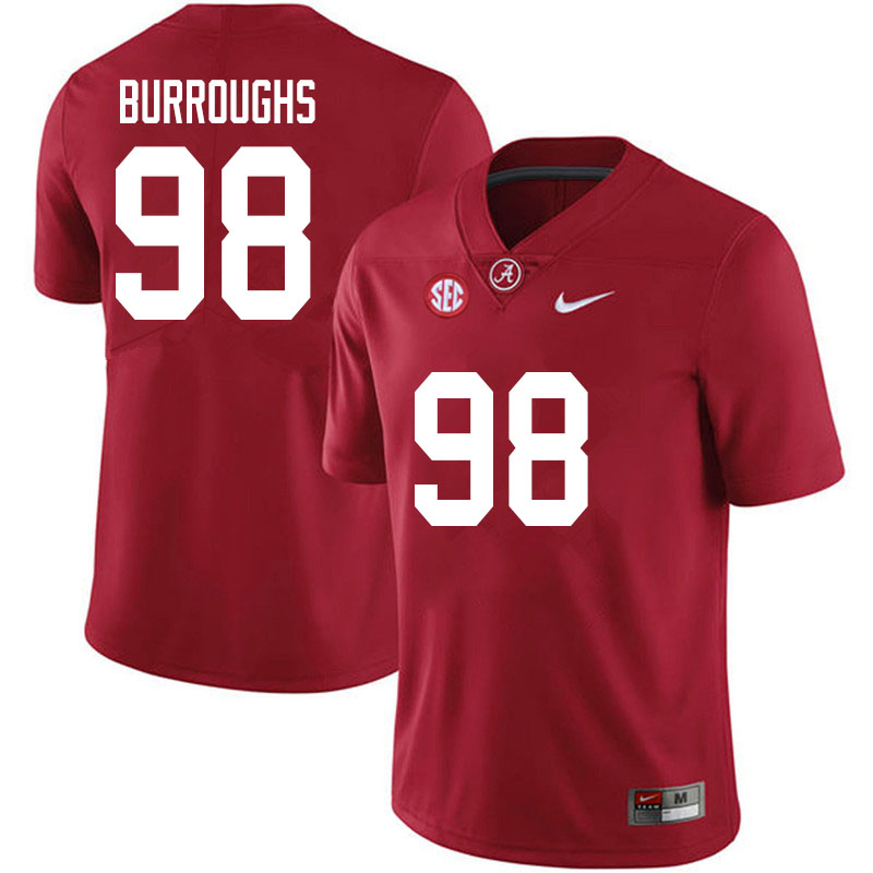 Alabama Crimson Tide Men's Jamil Burroughs #98 Crimson NCAA Nike Authentic Stitched 2020 College Football Jersey XY16O53YX